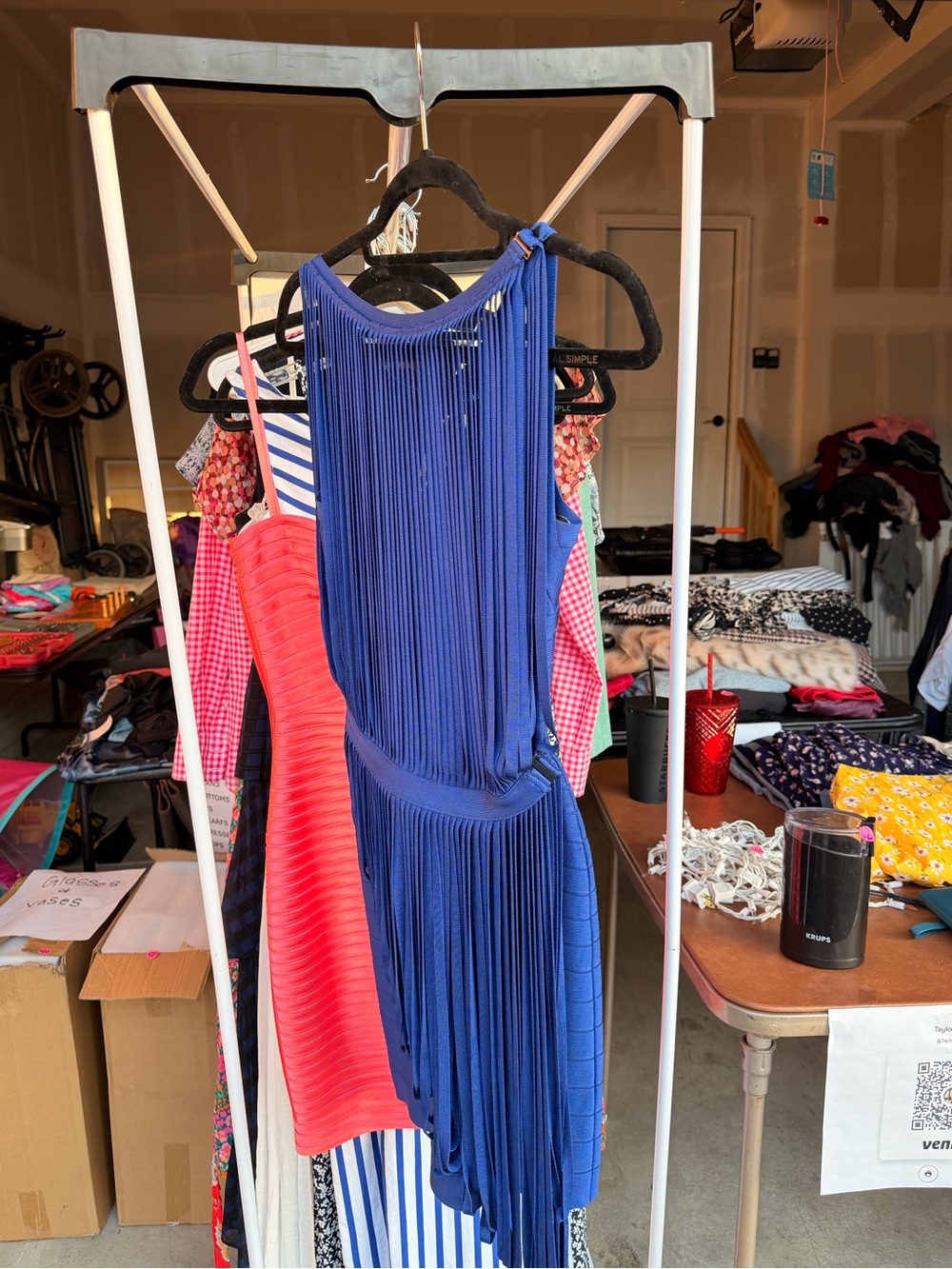 Herve Leger Cobalt Blue Bandage Dress
